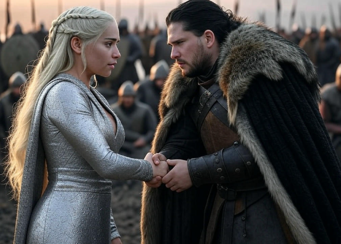 Two leaders shaking hands