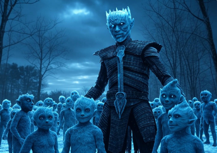 Night King with wights army