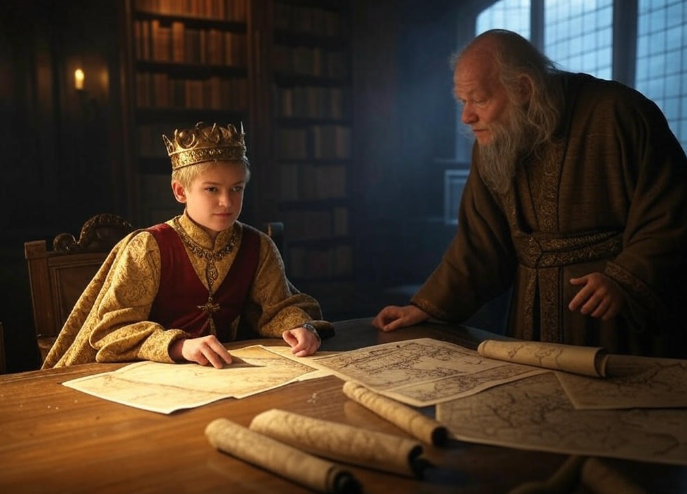 King learning from sage