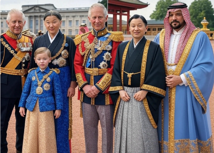 Royalty in traditional attire

