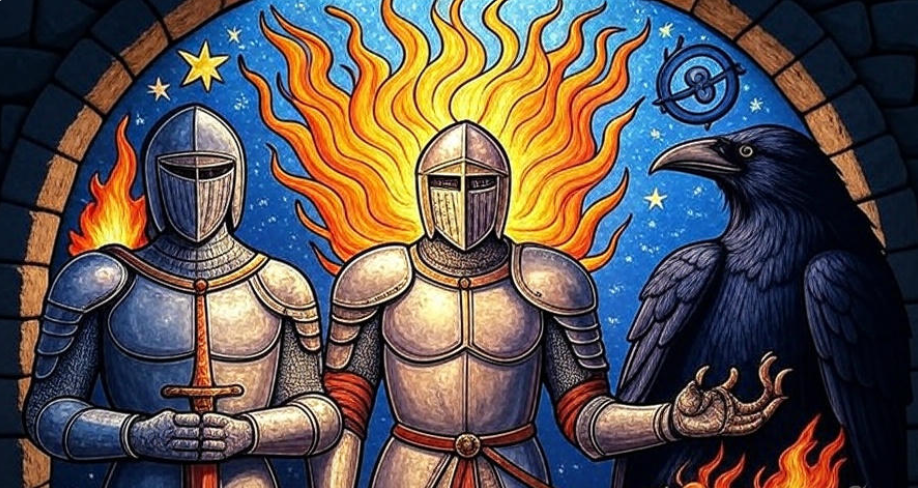Knights with raven fire