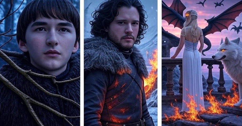 Epic fantasy fire scene