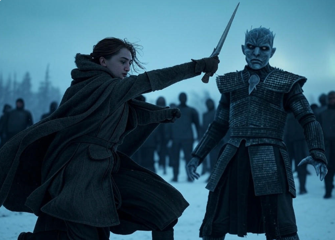 Warrior battles Night King