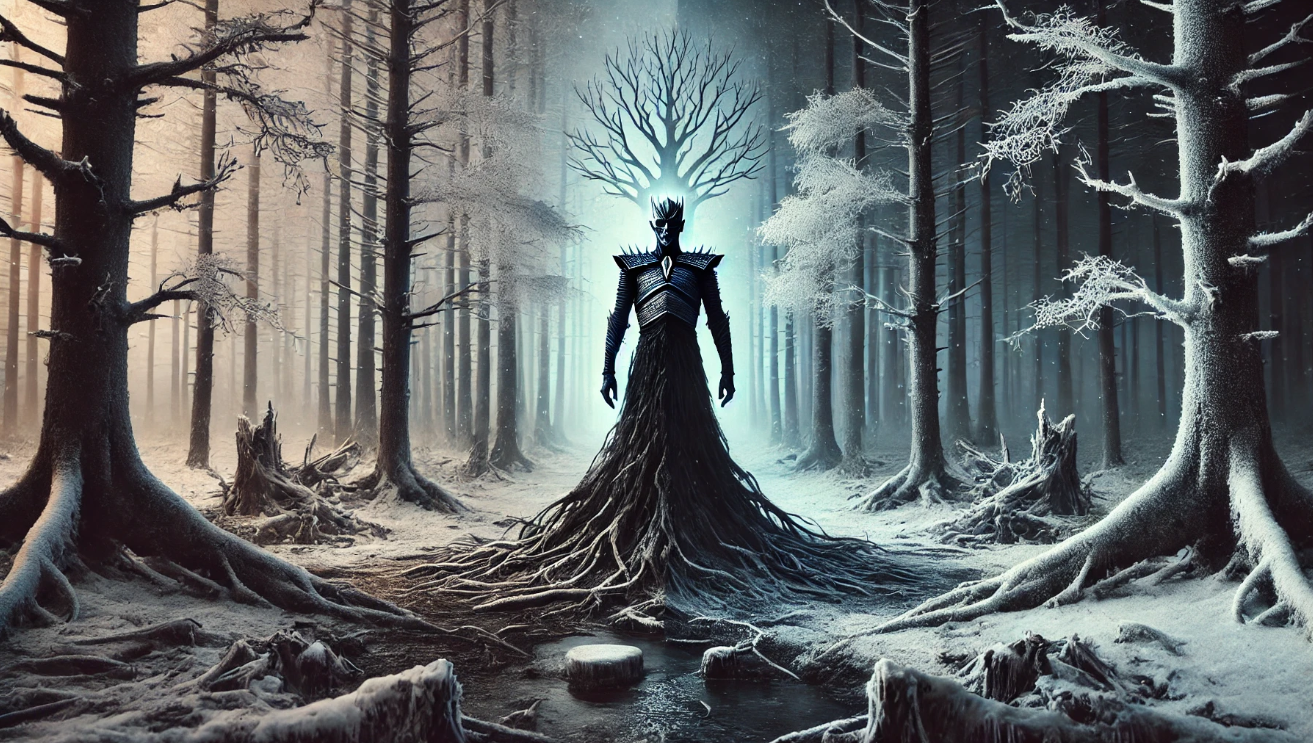 Night King rooted forest