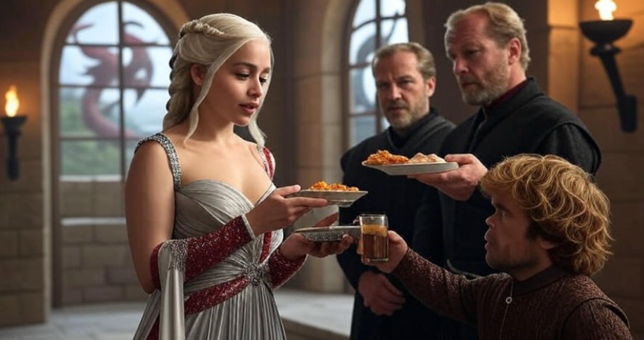 Royal feast with dragon