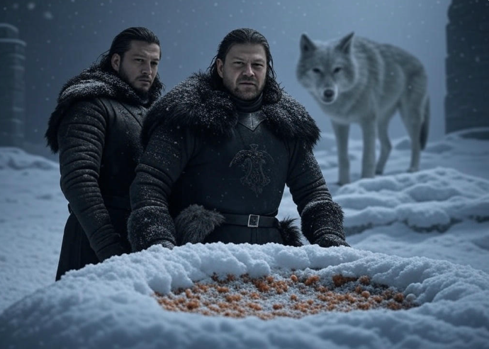 Warriors with direwolf snowy