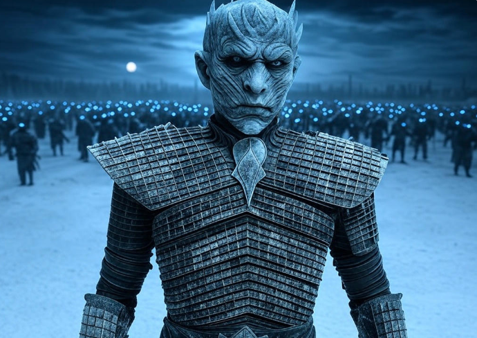 Icy leader with army