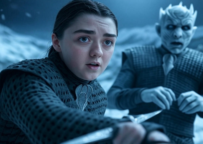 Warrior confronts Night King