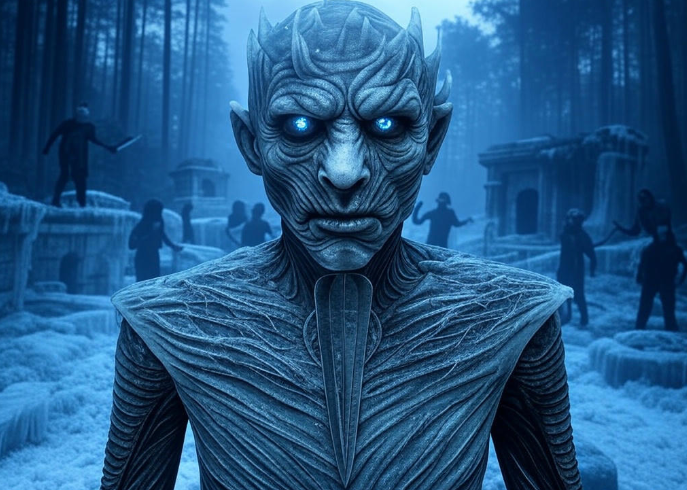 Night King in icy forest