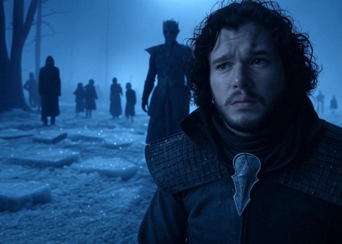 Jon Snow icy forest