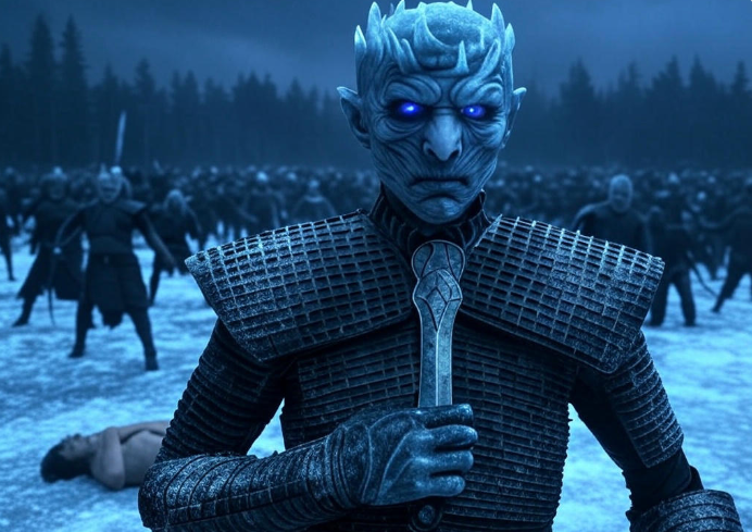 Night King holds icy weapon