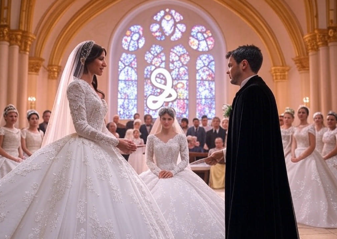Grand wedding cathedral ceremony