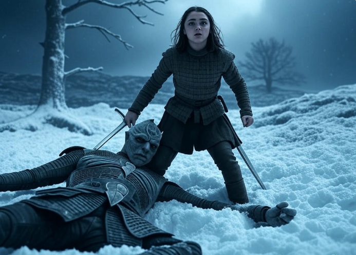 Arya defeats Night King

