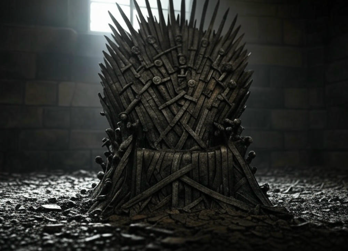 Iron Throne in darkness
