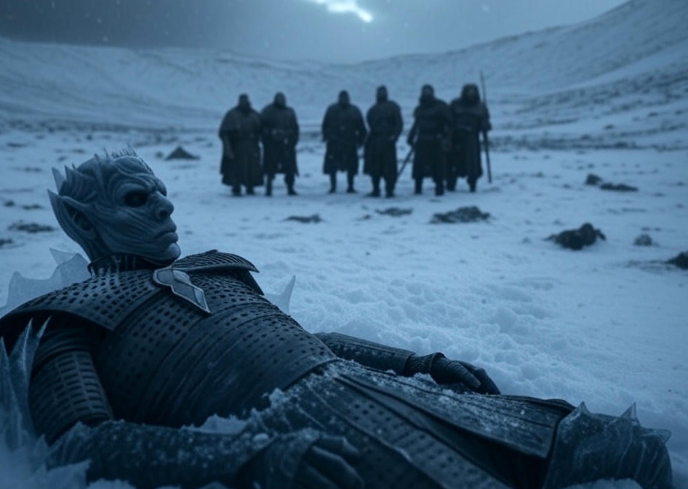 Fallen Night King snow