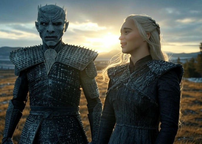 Armored duo sunset field