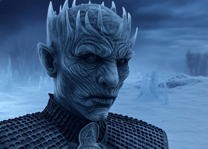 Night King icy stare snow