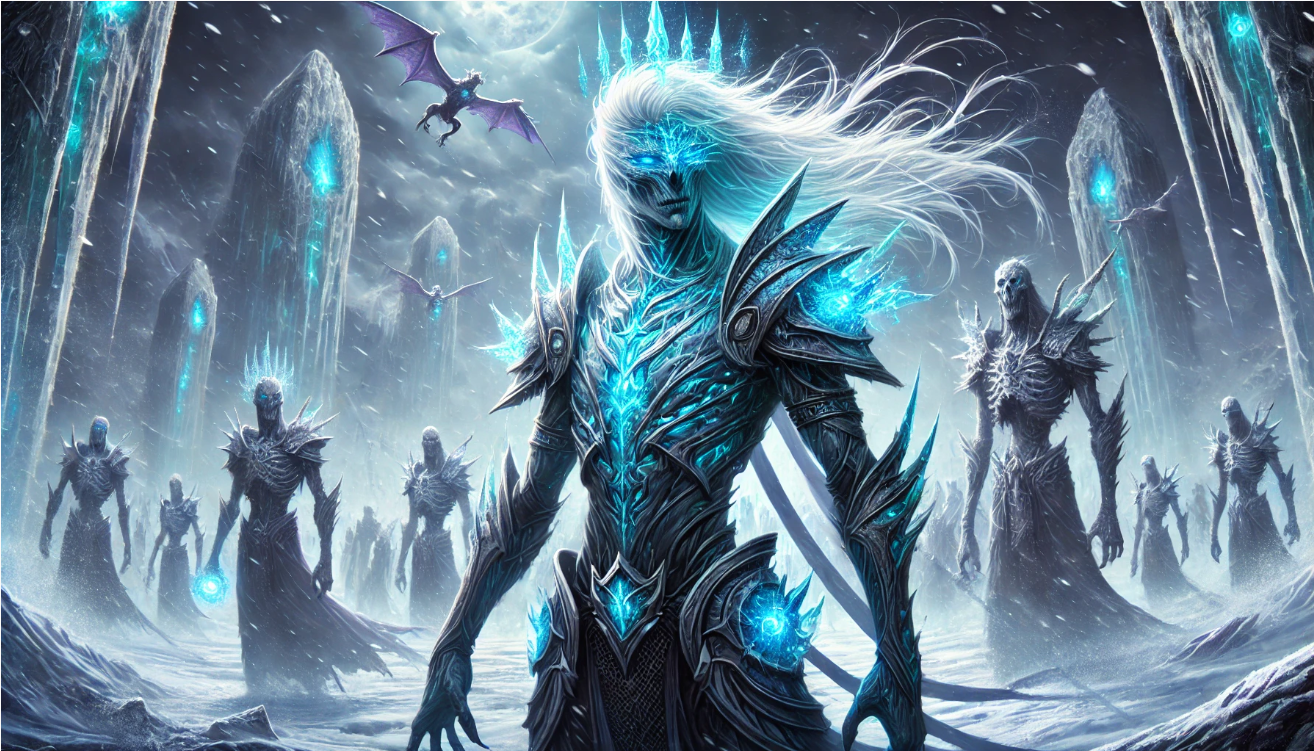 Ice warrior with minions