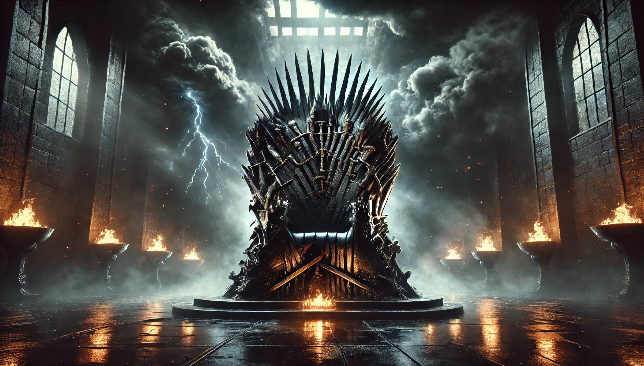 Dramatic throne room scene