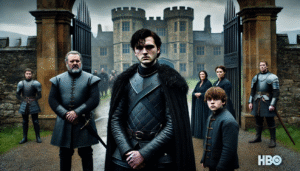 Samwell Tarly saying goodbye to his family