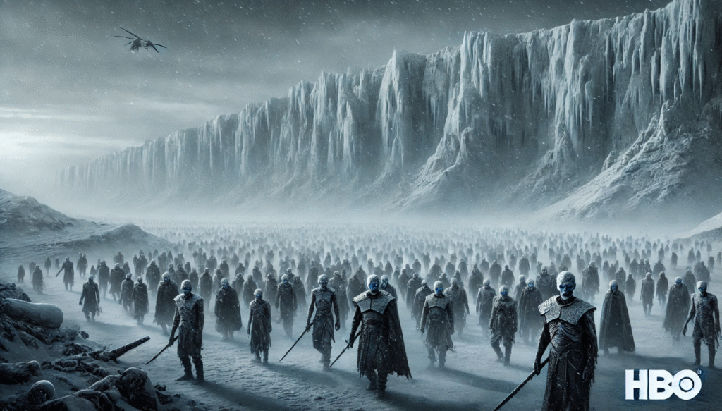 The tension between the survival of humanity and the oncoming doom from the White Walkers
