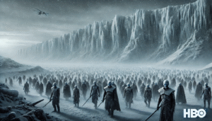 The tension between the survival of humanity and the oncoming doom from the White Walkers