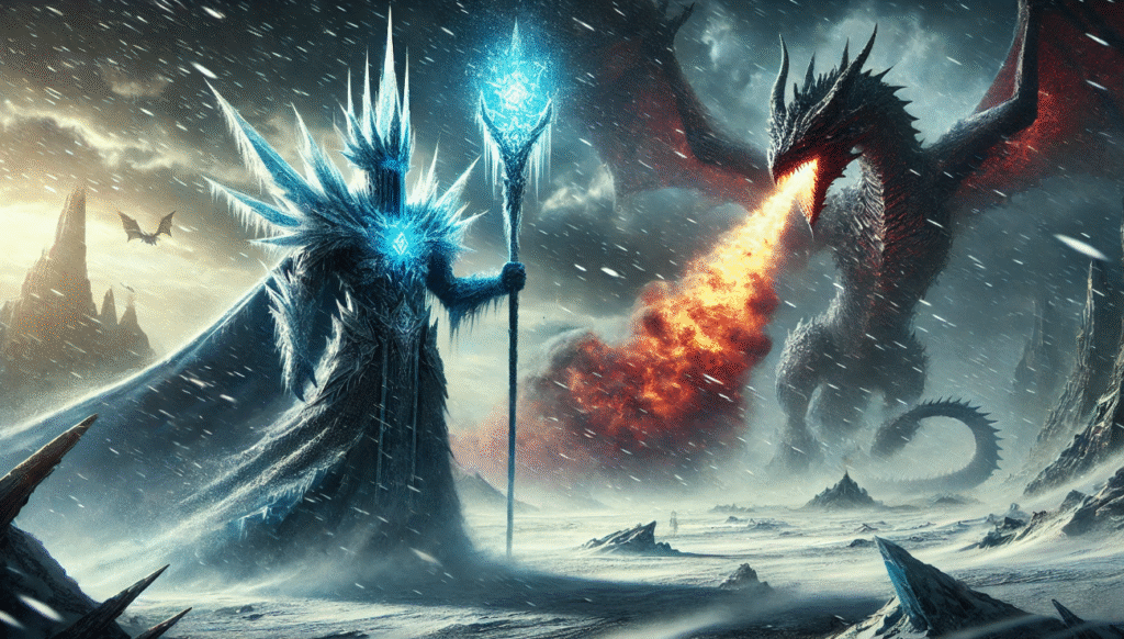 The symbolic connection between ice and fire in the Night King’s lore
