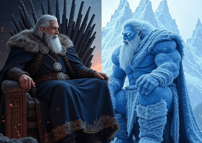 Regal king icy giant throne