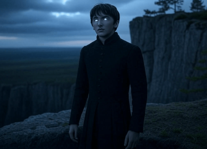 Bran Stark glowing eyes 