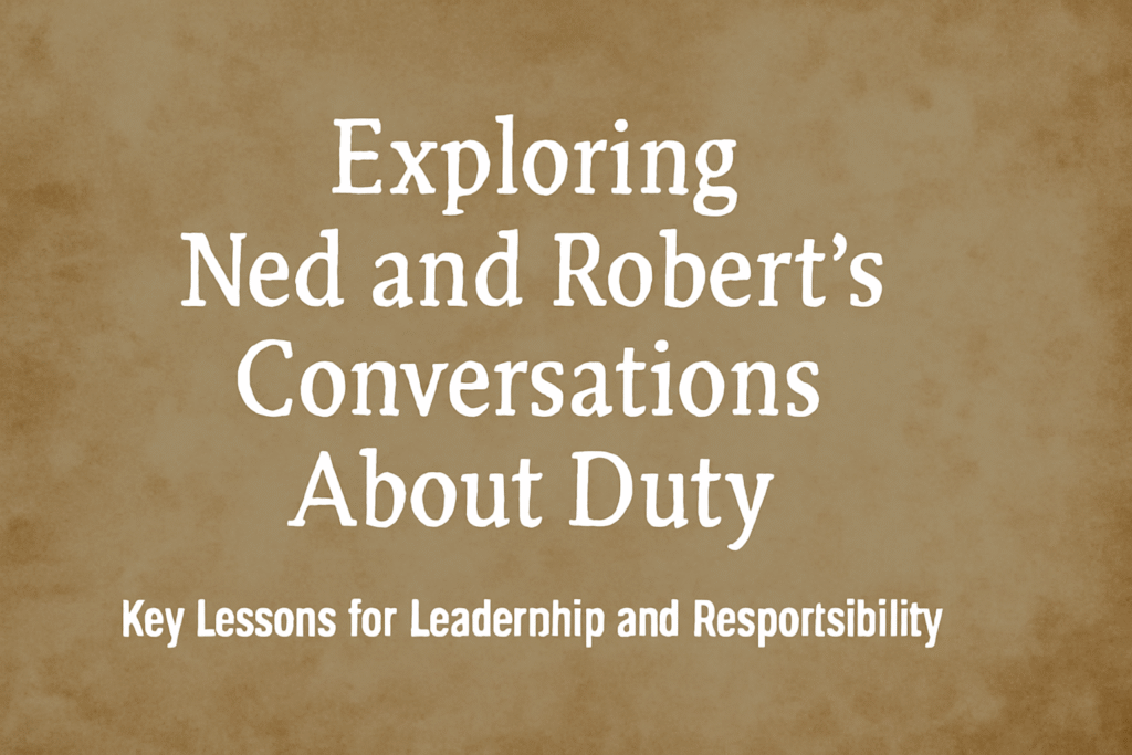 Ned and Robert’s conversations about duty