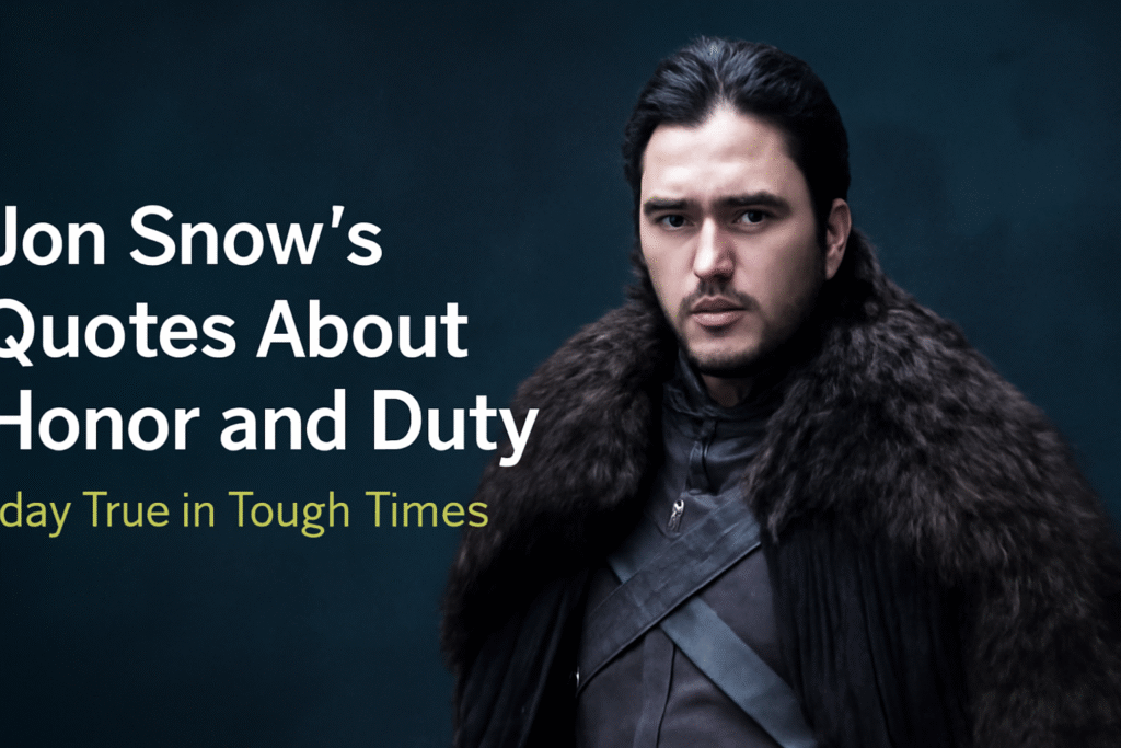 Jon Snow’s quotes about honor and duty