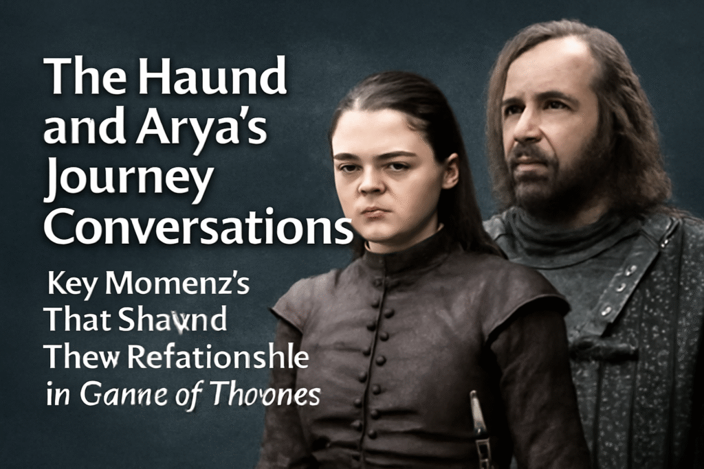 The Hound and Arya’s journey conversations