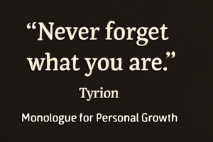 Tyrion’s “Never forget what you are” monologue
