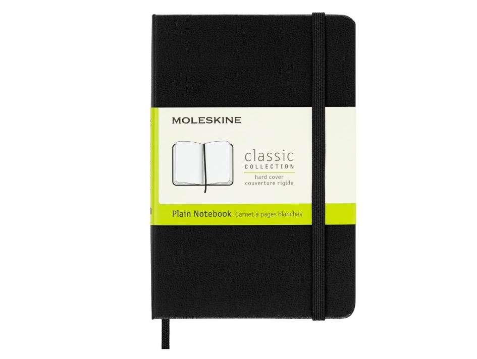 Moleskine Classic Notebook, Hard Cover, Pocket (3.5" x 5.5") Plain/Blank, Black, 192 Pages