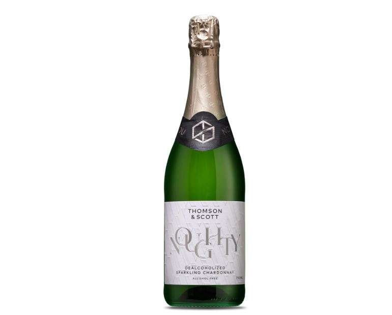 
Thomson & Scott Noughty Sparkling Chardonnay, Alcohol Free, Dealcoholized Non Alcoholic Wine, Light, Apple, Medium Sweetness, Low Acidity, Organic,...