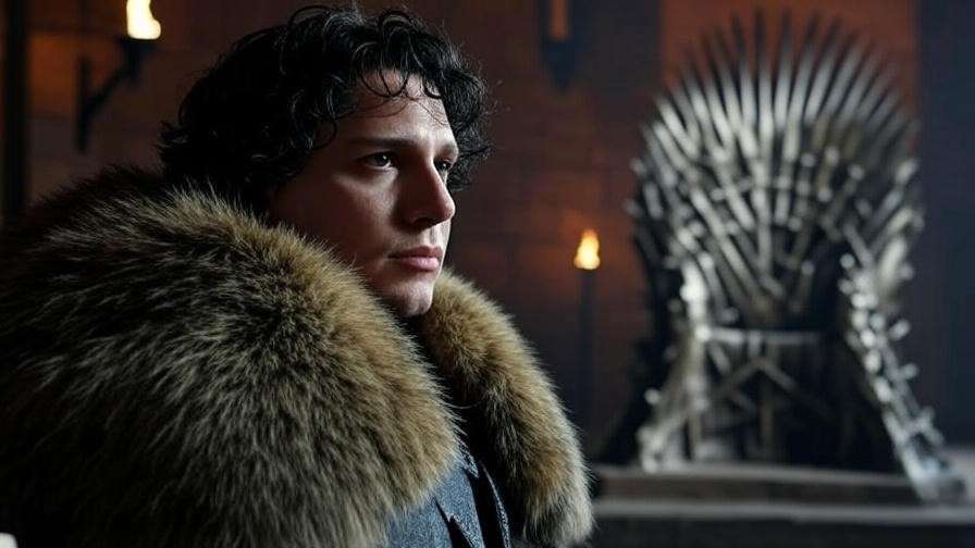 Jon Snow contemplating the Iron Throne in Game of Thrones conclusion