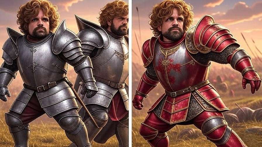 Evolution of Tyrion Lannister's armor from early to later seasons in Game of Thrones