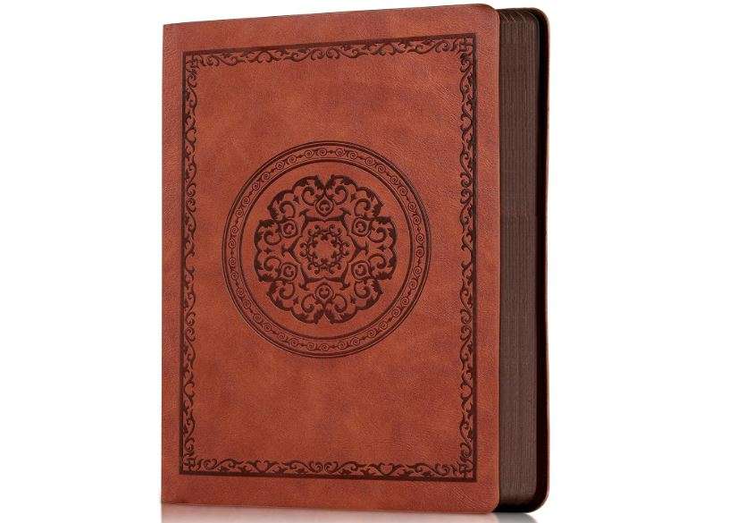  Fetinar 2025 Leather Vintage Journal Notebook,300 Pages,Leather Softcover Lined Journal Notebooks for Women Men,Notebook Journals for Writing Travel...