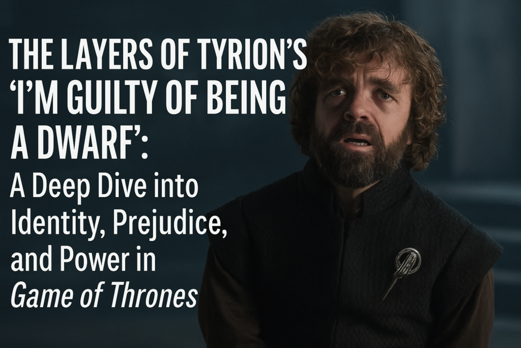 The layers of Tyrion’s “I’m guilty of being a dwarf”