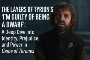 The layers of Tyrion’s “I’m guilty of being a dwarf”