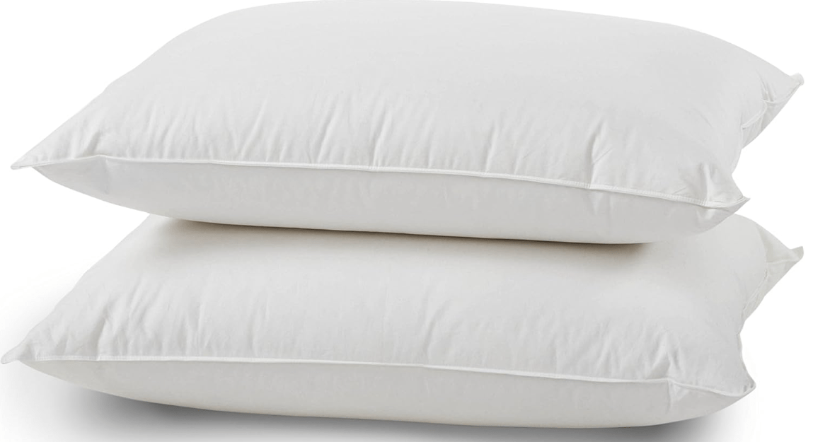 Luxuredown Superior White Goose Down Pillow 650 Fill Power- King Size – Set of 2 