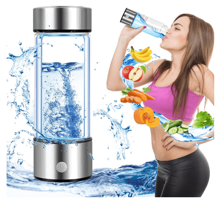 Hydrogen Water Bottle Generator 2 Pack 2025 w SPE/PEM Tech Water Ionizer, Portable Hydrogenated Water Machine Improve Water in 3 Minutes Hydrogen Rich 