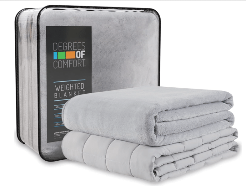 Degrees of Comfort Weighted Blanket 20 lbs Queen Size, Heavy Blankets for Adult, 1 x Cozy Heat Warm Minky Plush Washable Removable Covers Included, Heating...