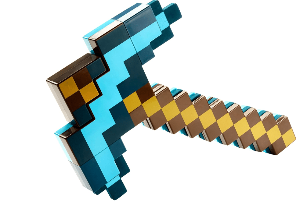 Mattel Minecraft Transforming Diamond Sword & Pick-Axe Kid-Sized 2-in-1 Toy Accessory for Role-Play & Costumes (Amazon Exclusive) 