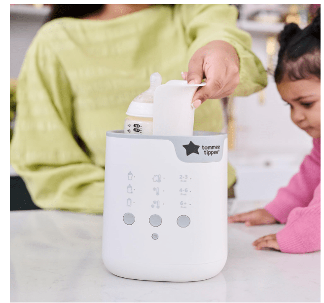 Tommee Tippee Baby Bottle and Food Warmer, Warms Breast Milk, Formula, Jars and Pouches to Body Temperature in Minutes, Automatic Timer, Touch Settings, White