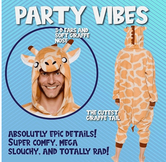 Funziez! Adult Onesie Halloween Costume - Animal and Sea Creature - Plush One Piece Cosplay Suit for Adults, Men and Women 