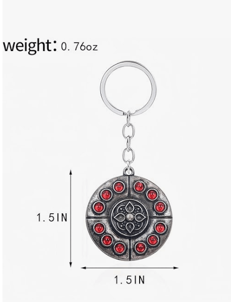 Crimson Amber Medallion game Keychain for ER Talisman game keychain Comic Exhibition prop Collectible