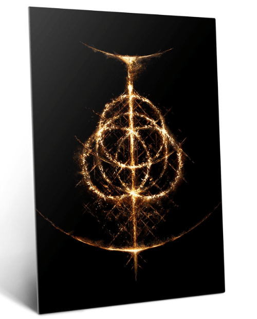 Displate Metal Poster Elden Ring - Lands Between - Easy Magnetic Mounting - Rune Art Gift - Modern Home Decor Bedroom Wall Posters - 12.6x17.7 in