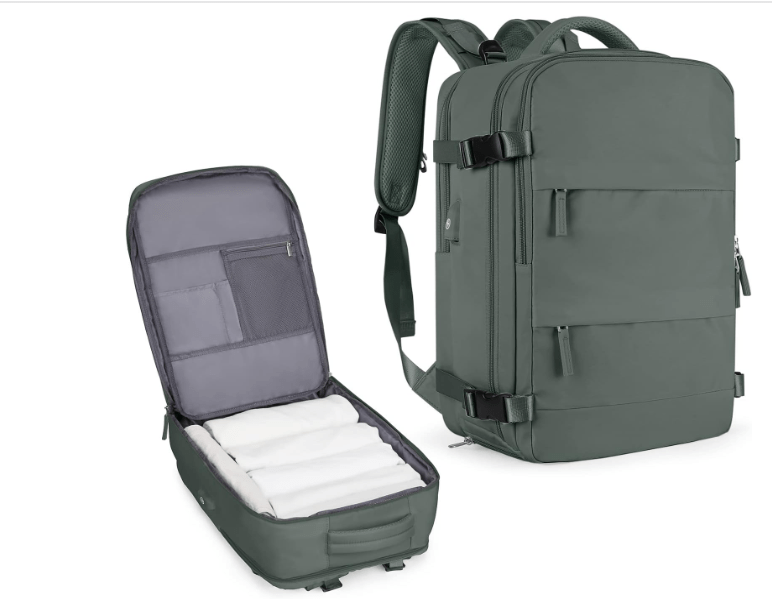 coowoz Large Travel Backpack For Women Men,Carry On Flight Approved,Hiking Waterproof Outdoor Rucksack Casual Daypack Fit 15.6 Inch Laptop Shoes Compartment... 