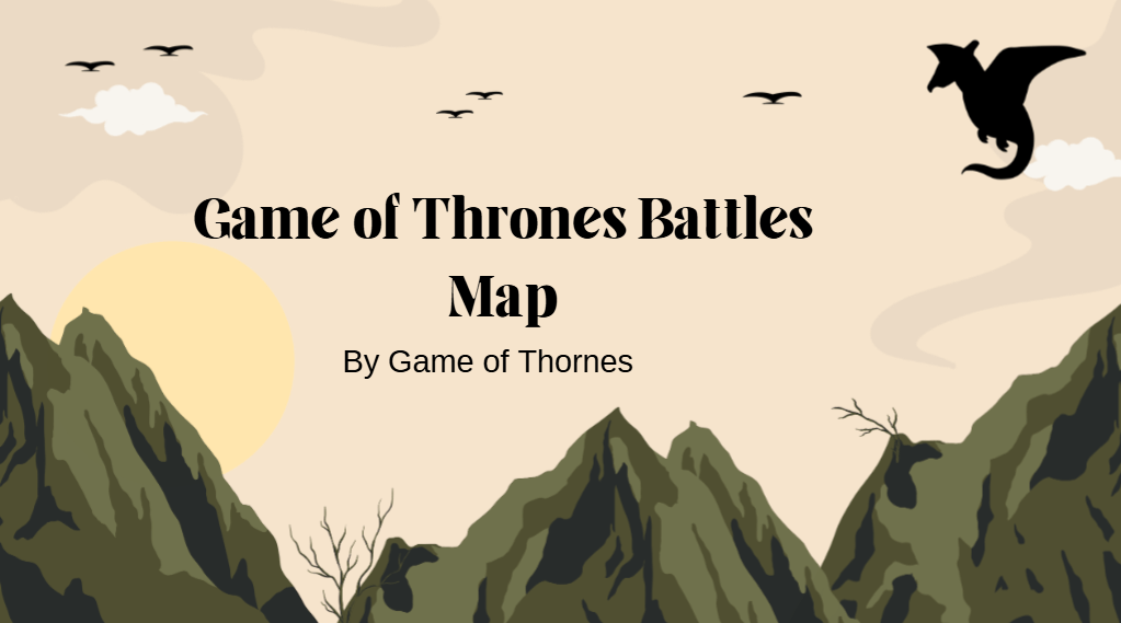 Game of Thrones Battles Map